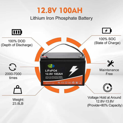 12V 500Ah Deep Cycle Rechargeable Lithium ion Battery Portable Generator - Image 2