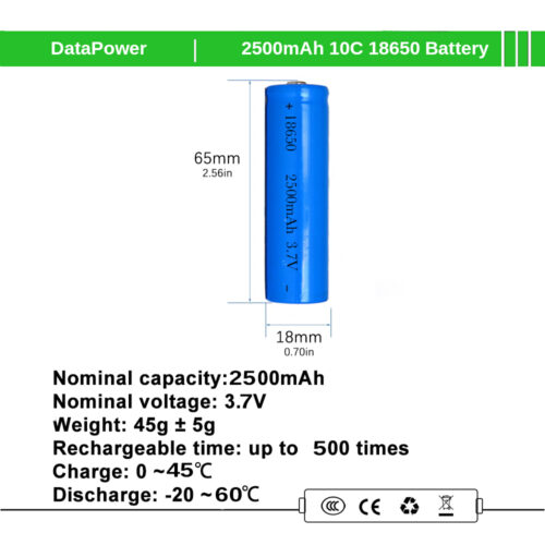 DTP18650 2500mAh 10C discharge rate rechargeable battery cell manufacturer direct price - Image 7